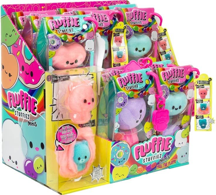 KIDDY-MOOV – Engroshandel Klemmelegetøj - Børn og baby – Minis Fluffie Stuffiez Pakke 2 assorteret i display / 118