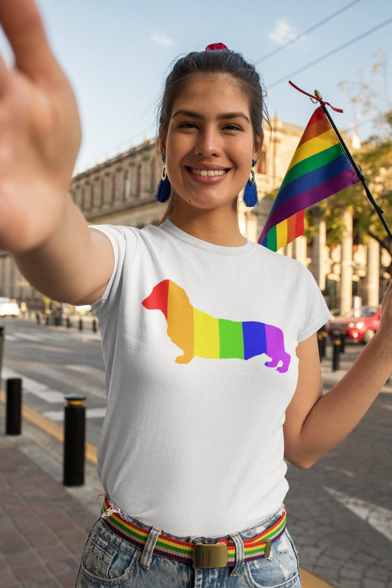 Pink N Paw - Wholesale Screen Printed T-Shirt - Unisex - I Love Weiners, Gay Pride - Short Sleeve Tee2