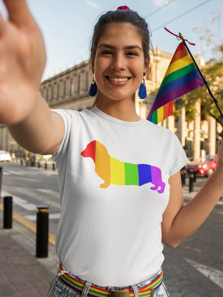 Pink N Paw - Wholesale Screen Printed T-Shirt - Unisex - I Love Weiners, Gay Pride - Short Sleeve Tee2