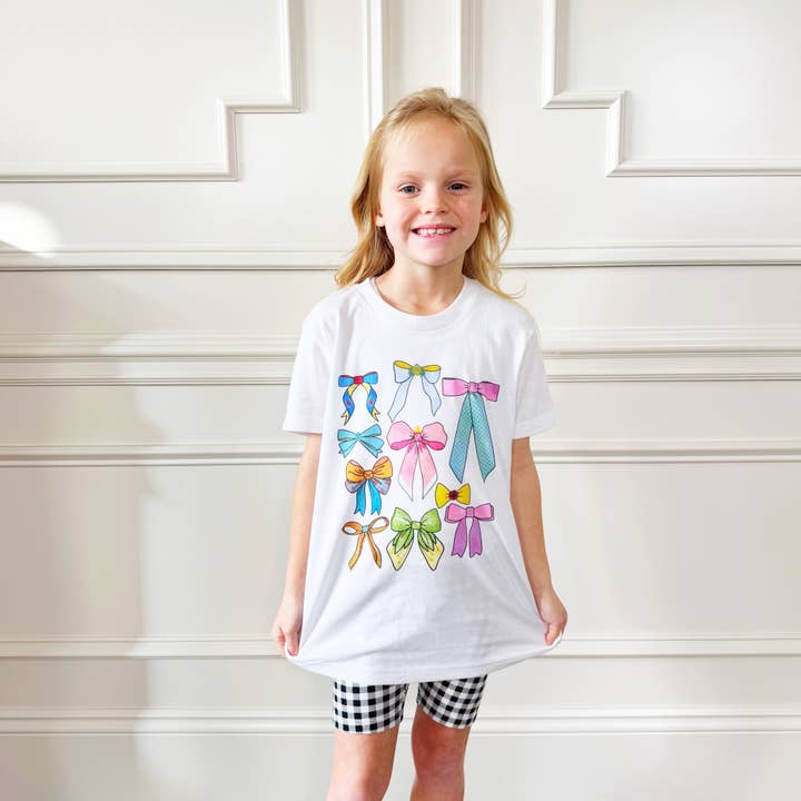 Poppy & Pine - Wholesale T-Shirt (Graphic) - Women's - Princess Bow Collage Youth & Adult Tee