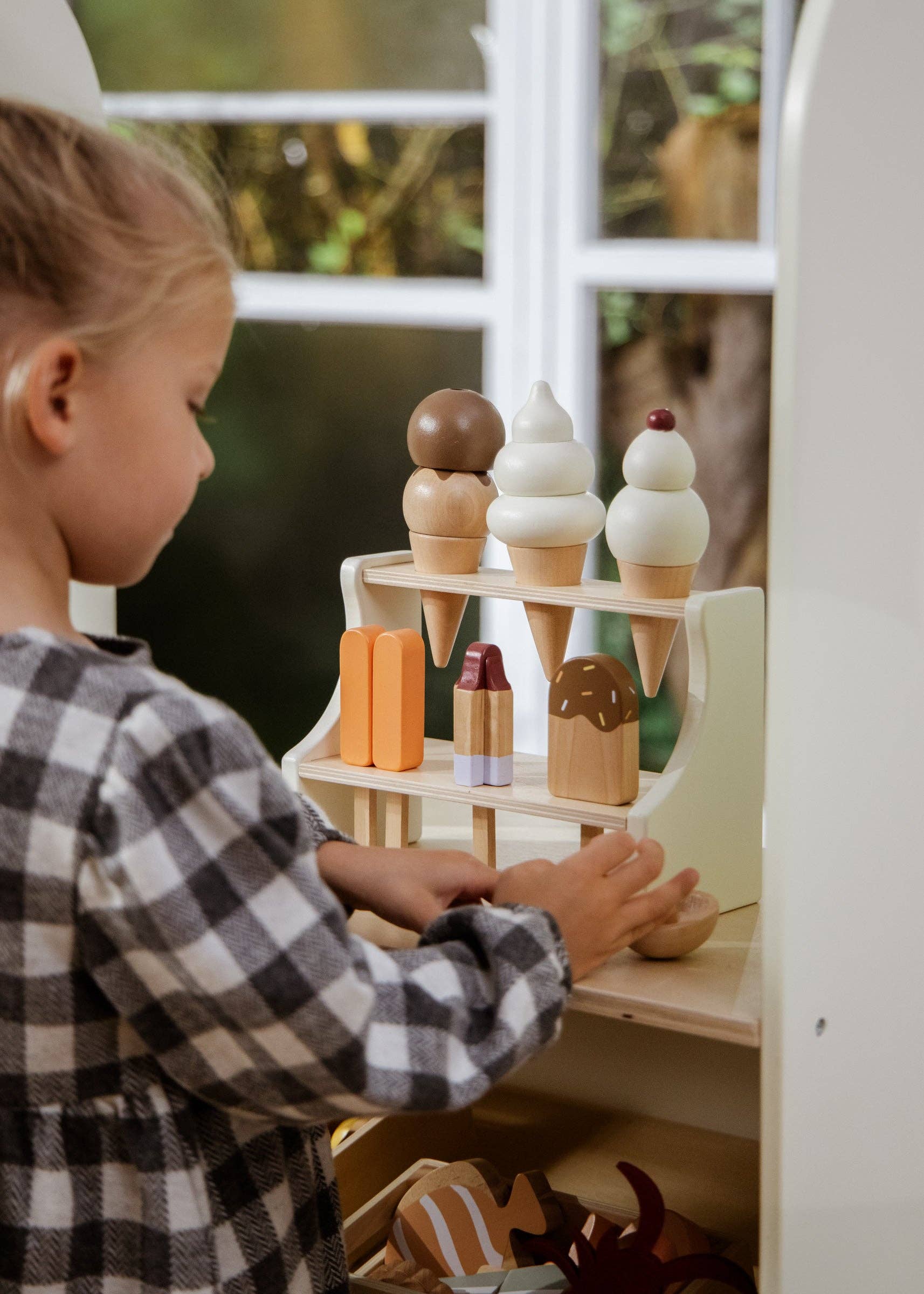 Coco Village – Brinquedo de madeira - Crianças por atacado – Suporte de Gelados em Madeira e Acessórios9