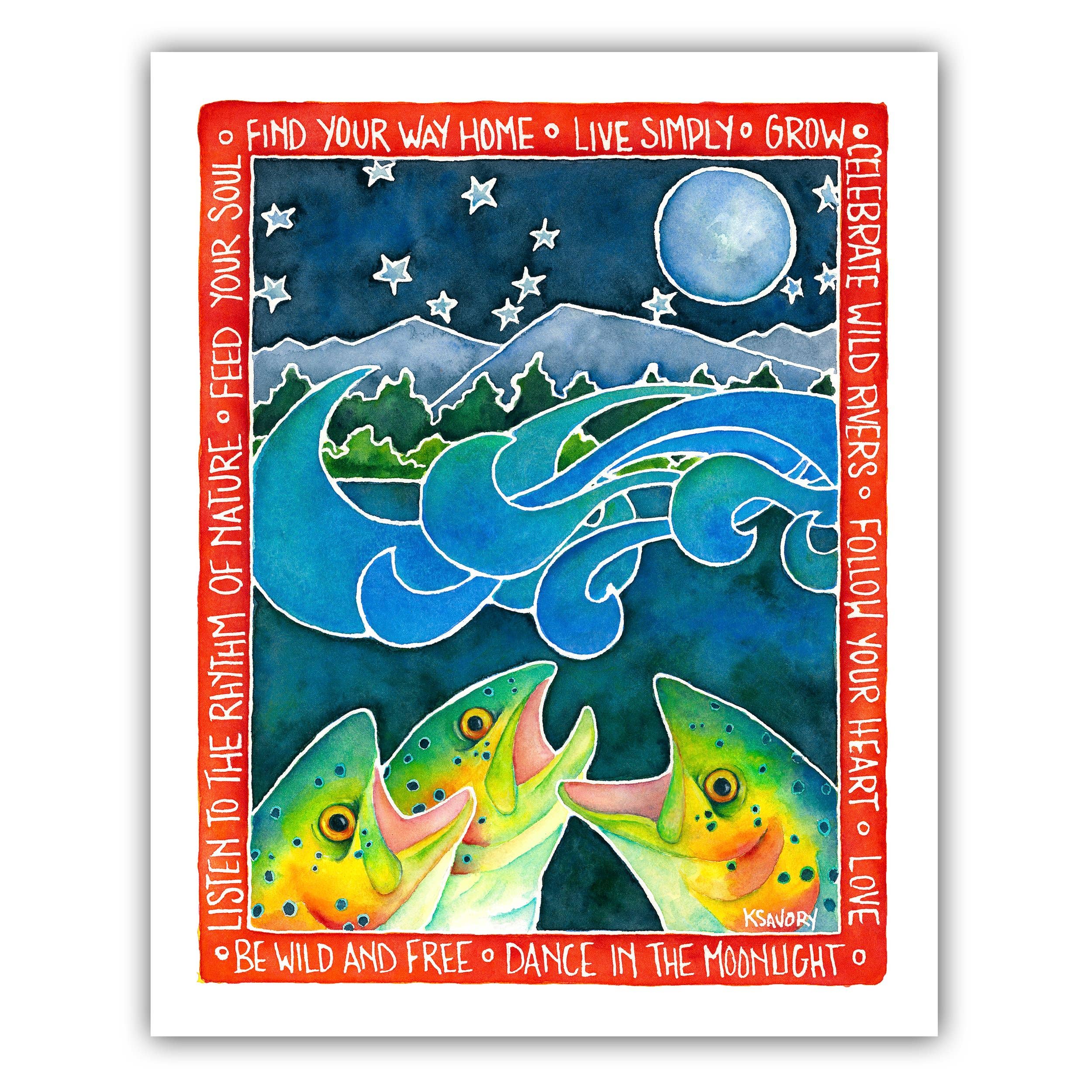 Simply Savory Art - Vente Affiche d'art - Moonrise Soiree Print0