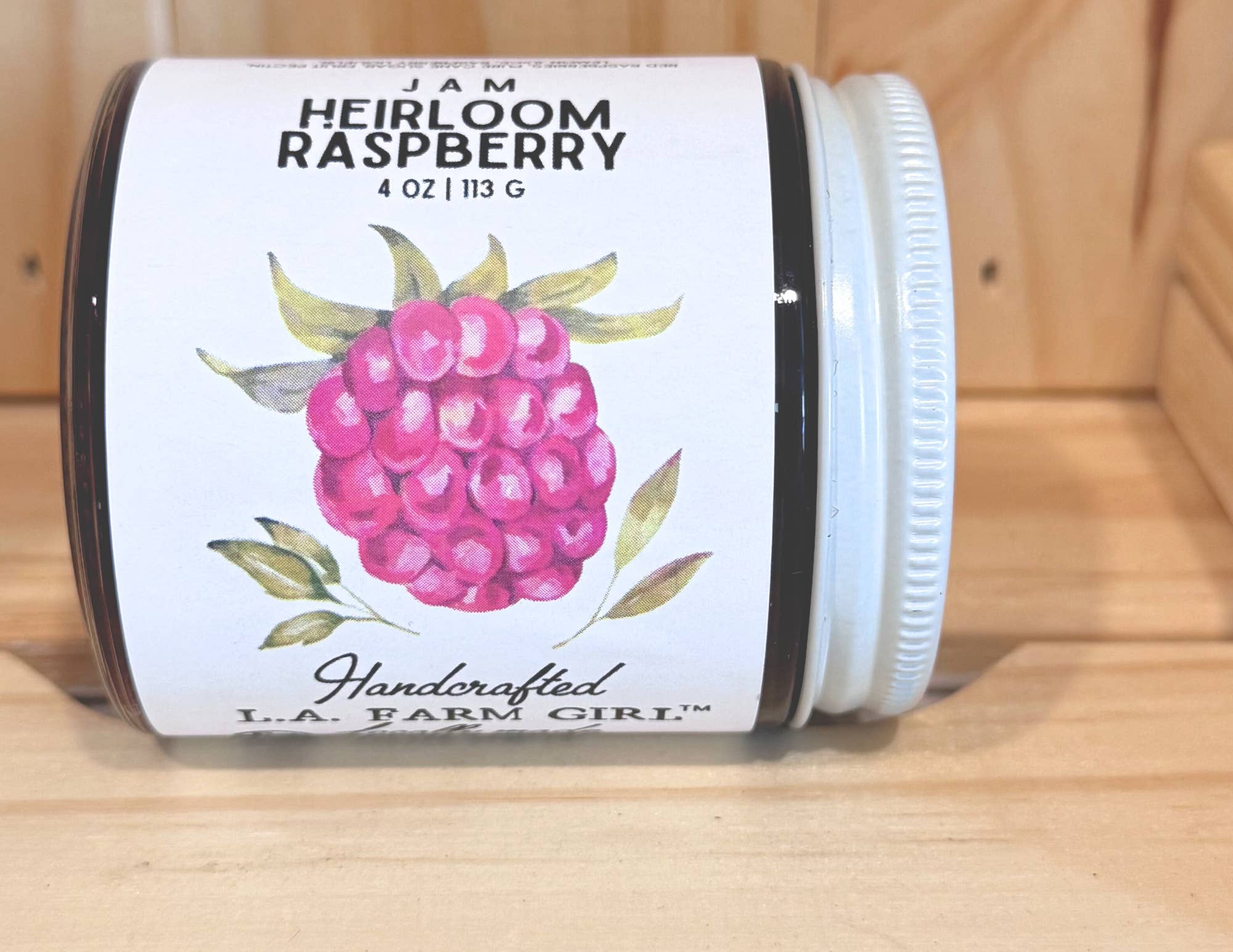 LA FARM GIRL - Wholesale Jam/Jelly - Heirloom Raspberry Jam - 4 oz