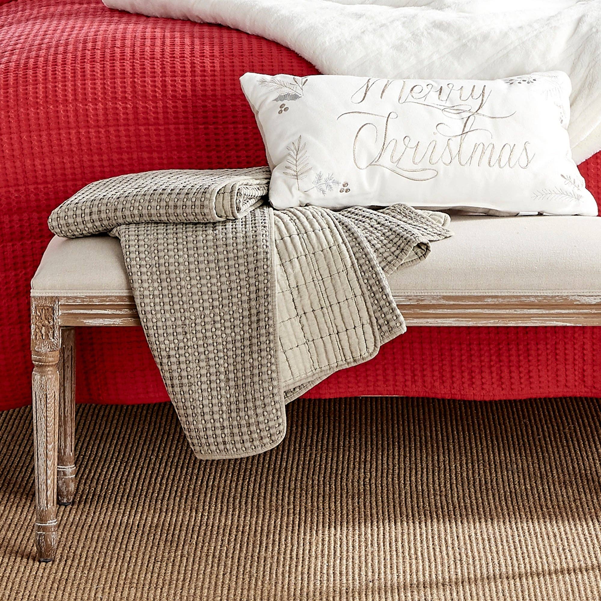 Levtex Home - Wholesale Throw Blanket - Mills Waffle Quilted Throw6