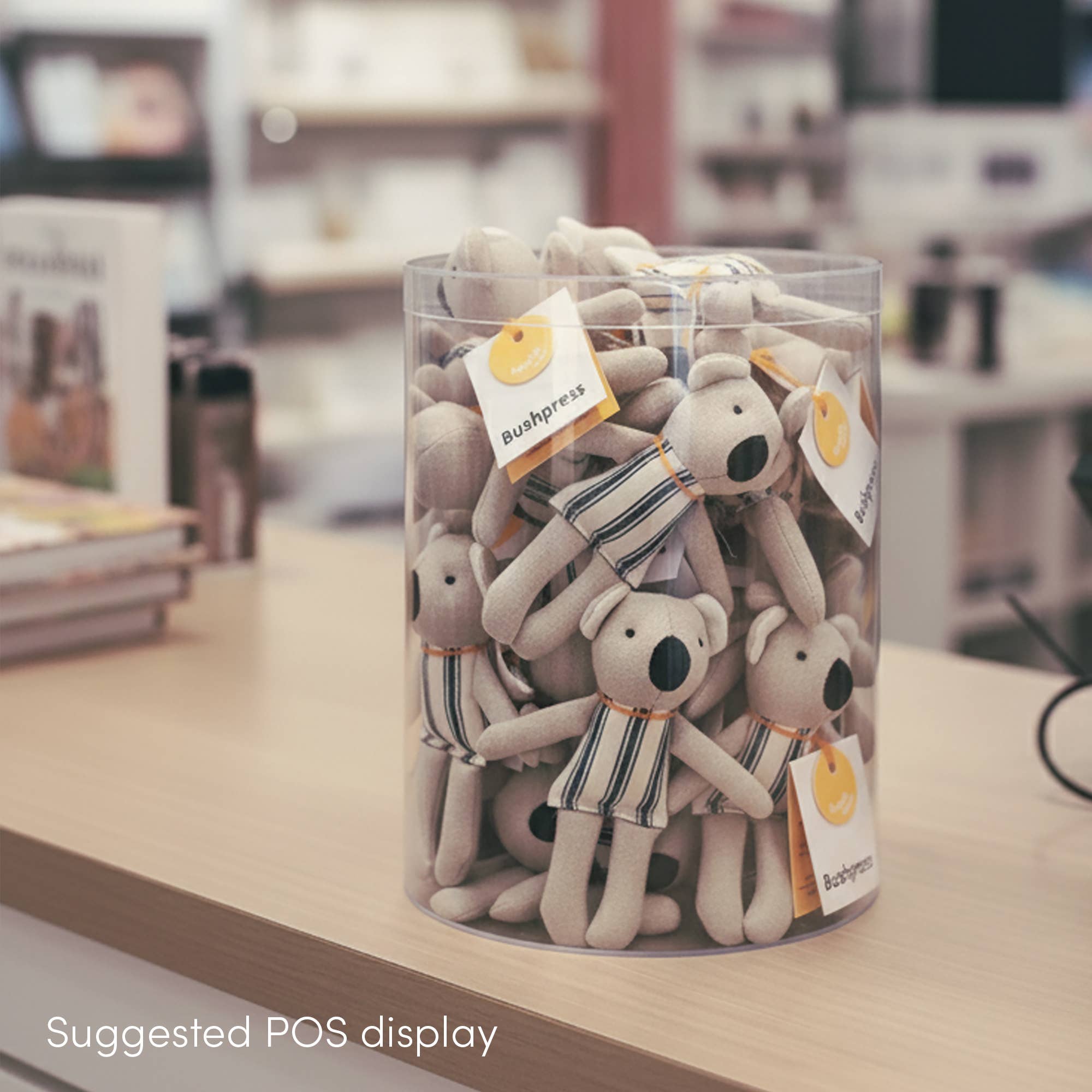 Bushpress - Wholesale Stuffed/Plush Toy - Kids & Baby - Koala friends toy, blue ticking8