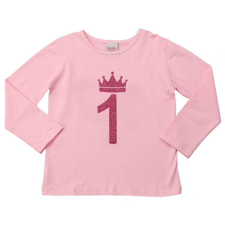 #1 Fødselsdag Langærmet T-shirt for engroshandel hos Sparkle Sisters by Couture Clips