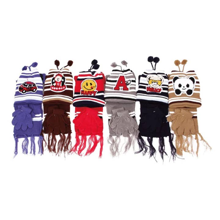 Pagdee Kids Juniors - Wholesale Winter accessory set – kids - Wholesale Beanie Gloves Scarf Set for Little Boys