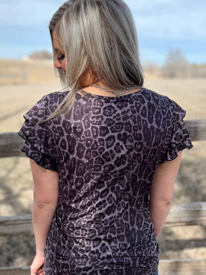 Sterling Kreek - Wholesale Blouse - Women's - The Night Leopard Top