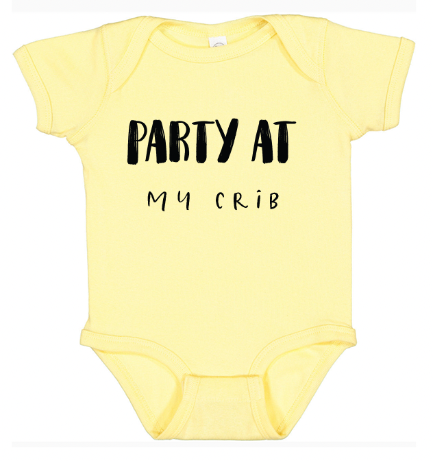 Paper Cow LLC - Wholesale Bodysuit (Non-Footed) - Baby - Baby Party at my Crib Graphic Cotton Bodysuit6