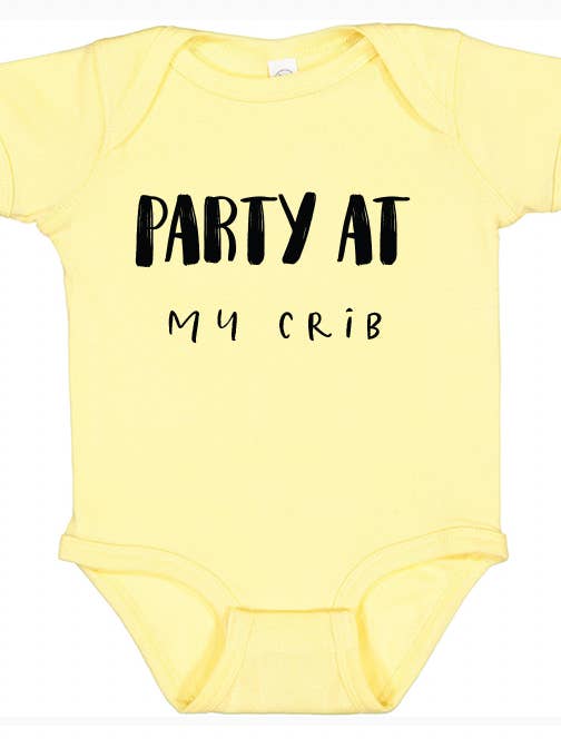 Paper Cow LLC - Wholesale Bodysuit (Non-Footed) - Baby - Baby Party at my Crib Graphic Cotton Bodysuit6