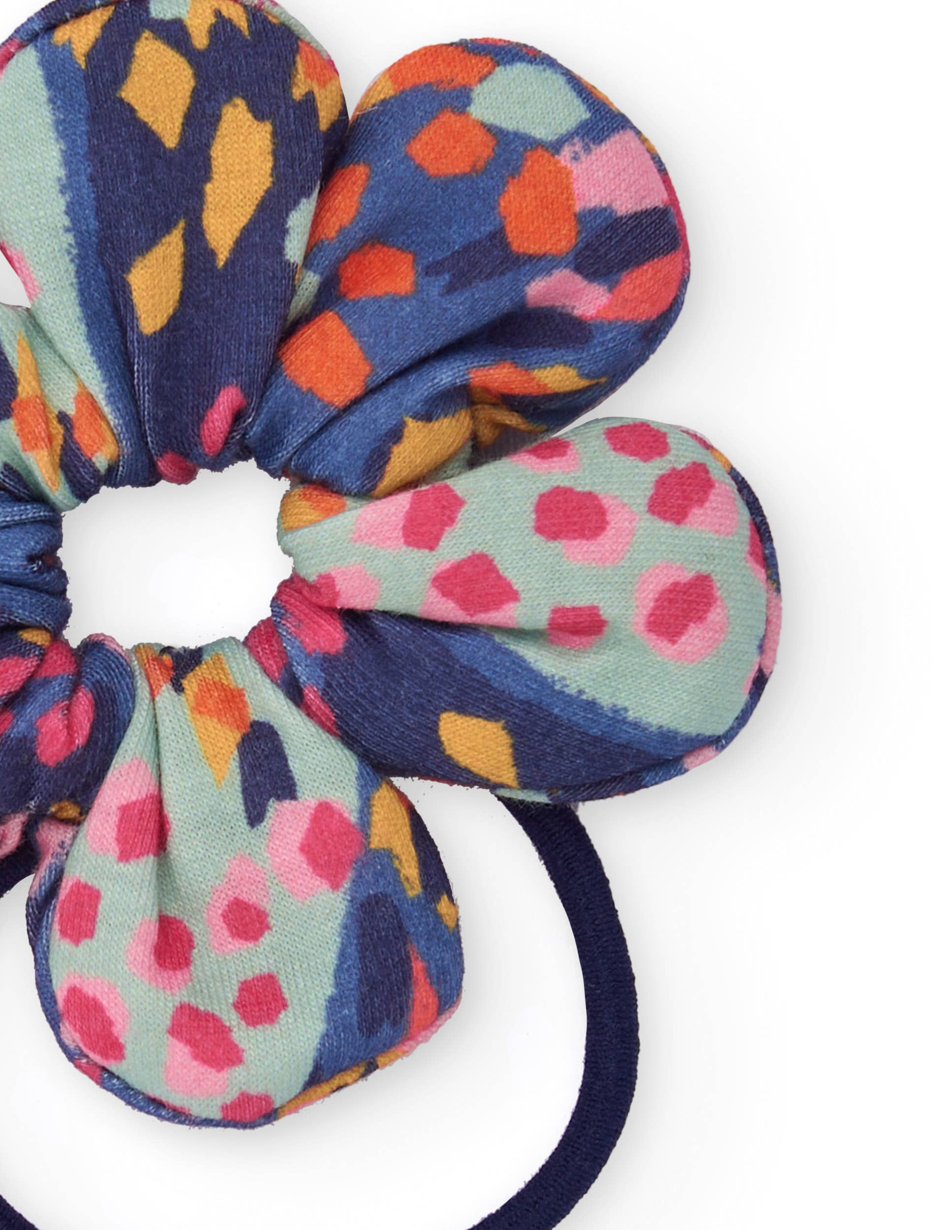 tuc tuc - Wholesale Hair Accessories Set - Kids - Girl's flower-shaped hair tie with blue-toned print2