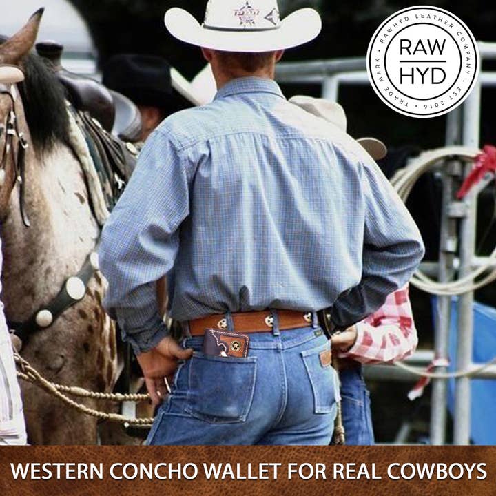 RAWHYD Leather Co. - Wholesale Wallet - Men's - Western Concho Wallet for Men3