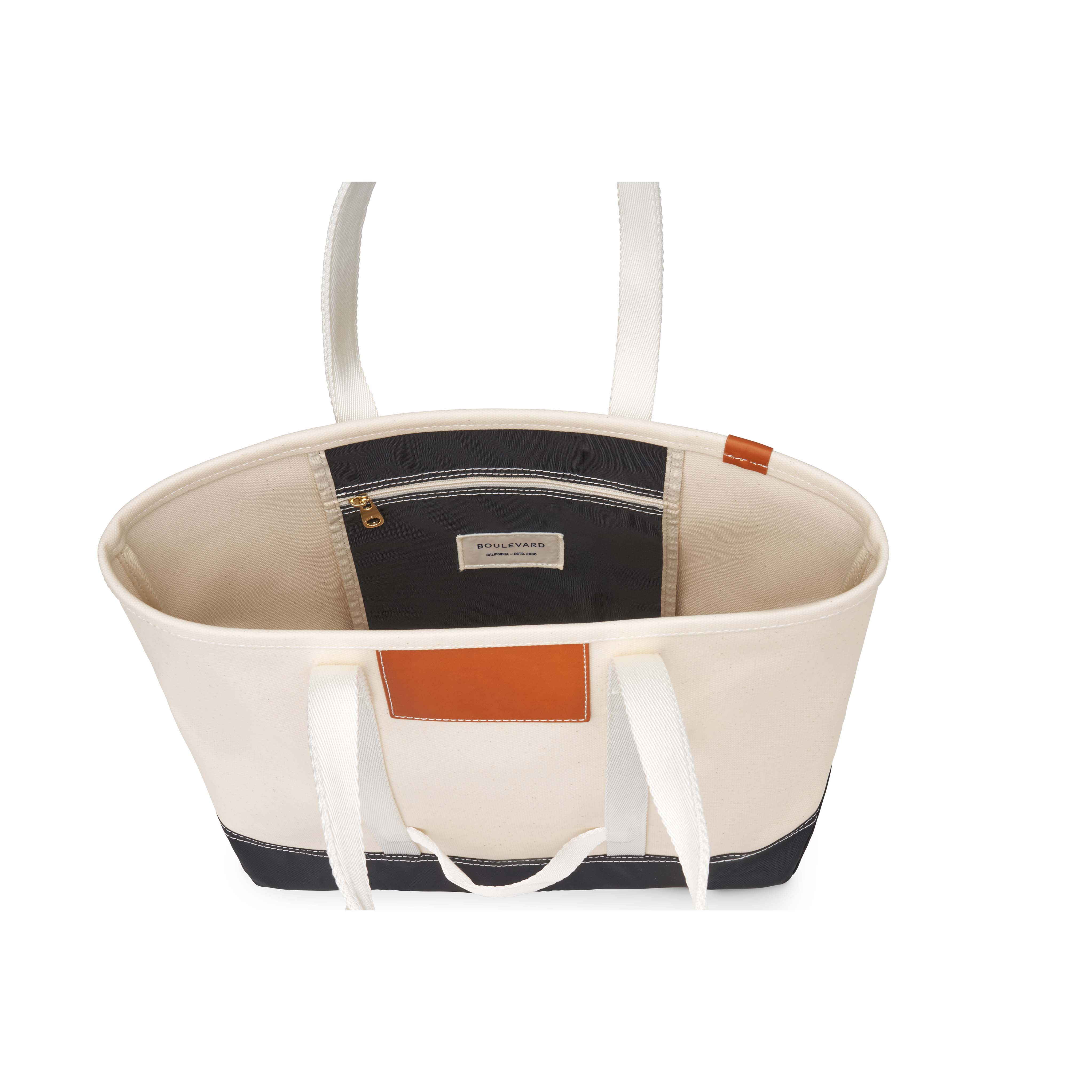 Boulevard - Wholesale Tote Bag - Women's - "Finn" Black Canvas Tote (Personalizable)4