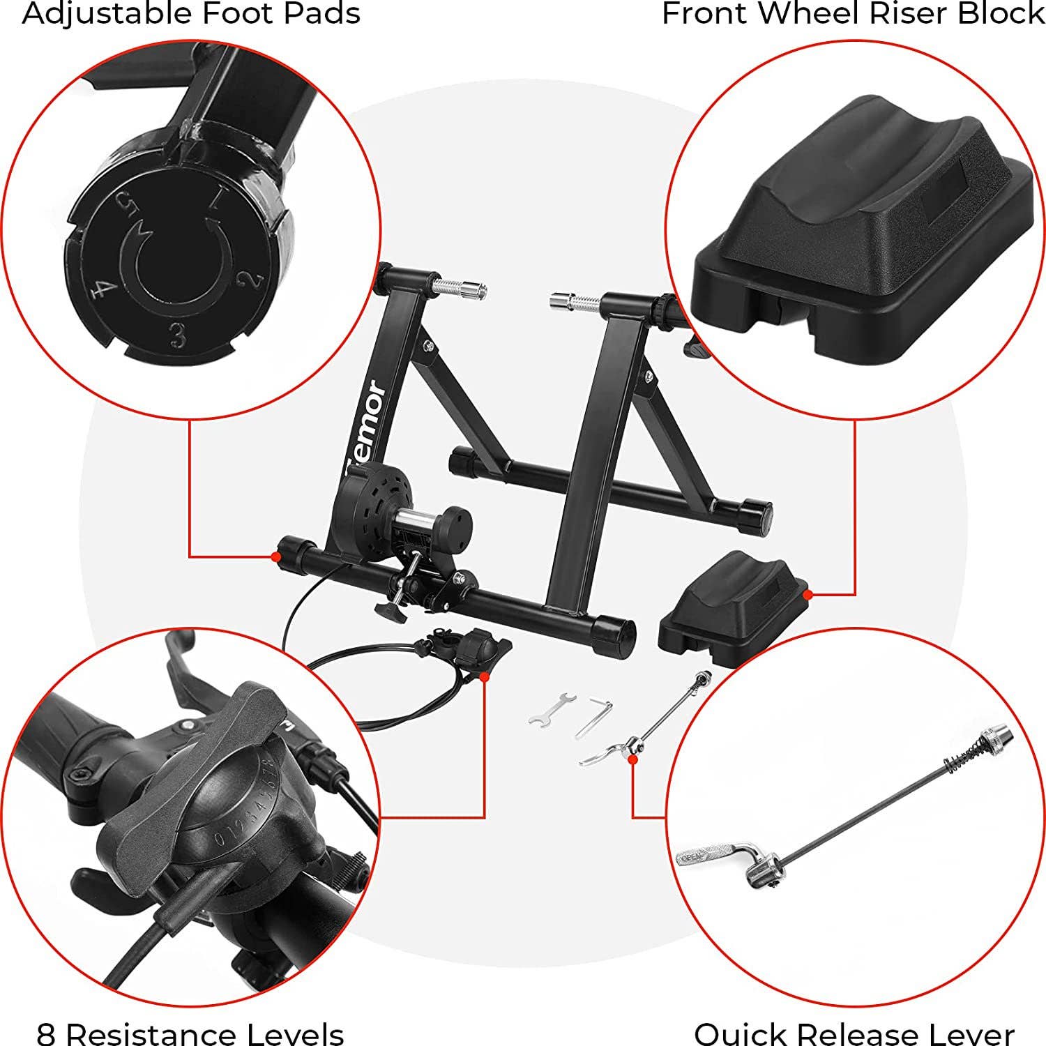 Above Edge - Wholesale Sporting Accessories - Bike Trainer Stand, 8 Level Magnetic Resistance Indoor Exerc2