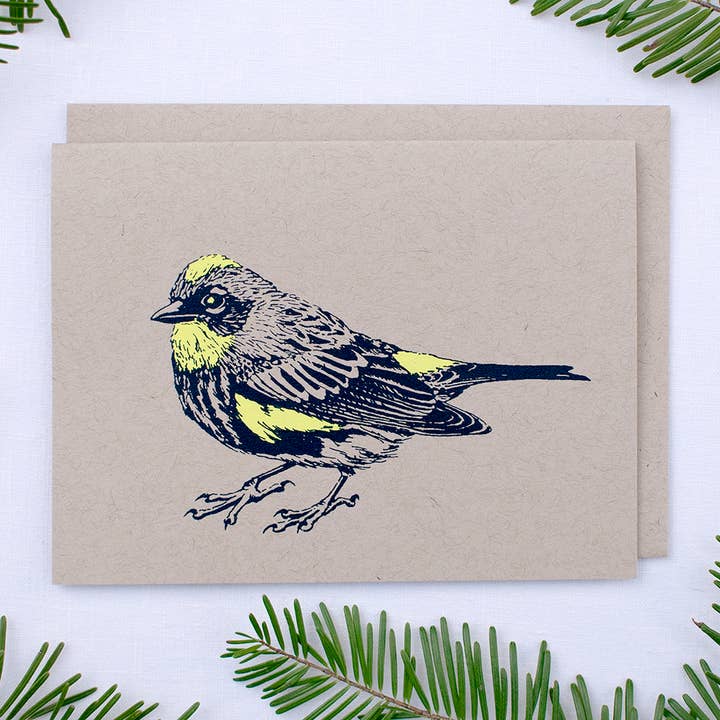 Carte Paruline à croupion jaune pour la vente par Farm and Finch Creative