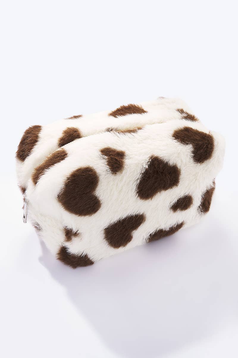 BYREN | ÉLINE L'ATELIER - Wholesale Toiletry Bag - Women's - Heart pattern faux fur kit CY208-210JH1