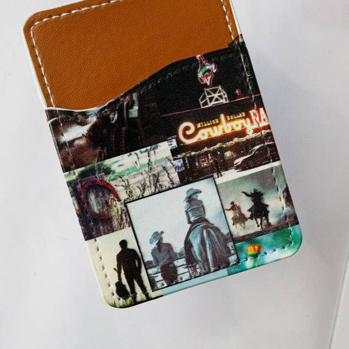 The Front Porch Label - Wholesale Phone Wallet - Women's - Cowboy Collage Phone Pocket