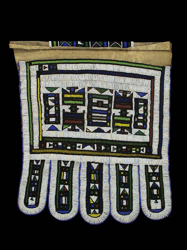 Beaded Skirt Wall Art - Ndebele People, South Africa for wholesale by Africa And Beyond Art Gallery