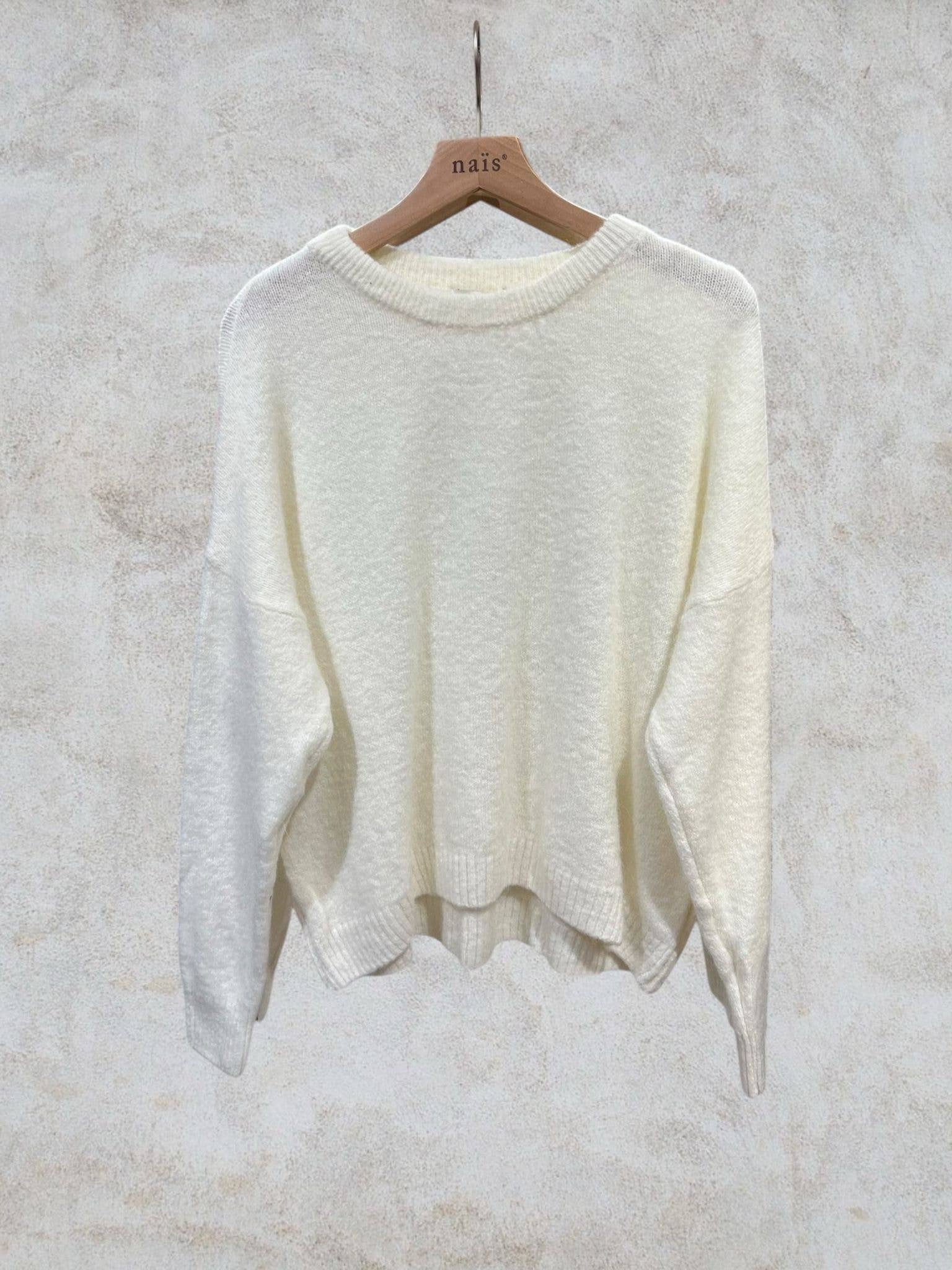 NAÏS PARIS - Wholesale Knit Sweater - Women's - Round neck long sleeve sweater in 30% superfine alpaca5