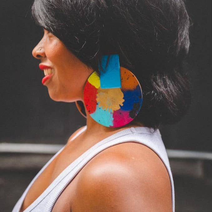 AND-MADE by Hand - Wholesale Dangle Earrings - KELLI - Abstract Stud - 2 Sizes1