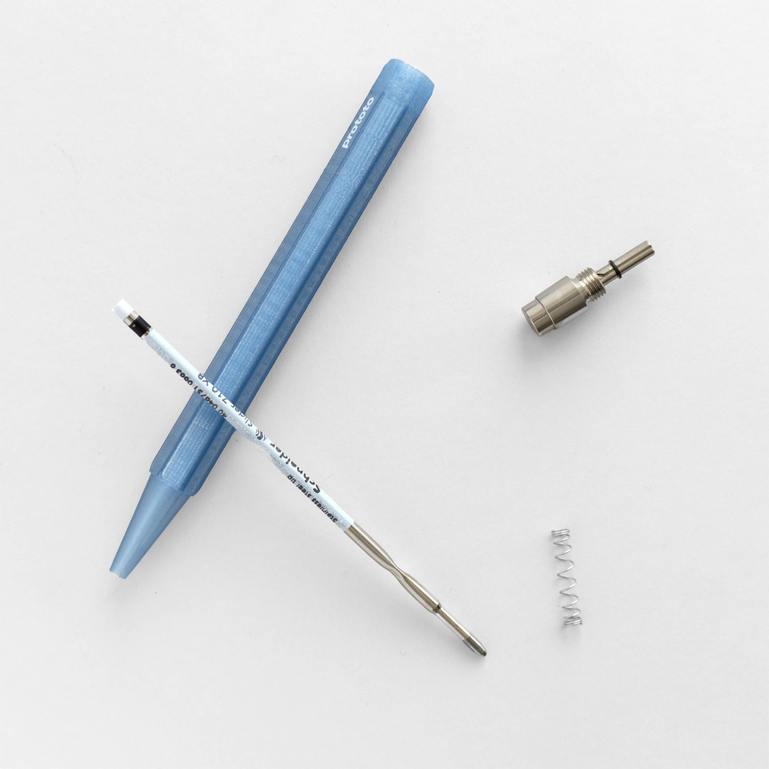 Prototo - Wholesale Pen - Blue Circular Ballpoint Pen Sustainable Recycling5