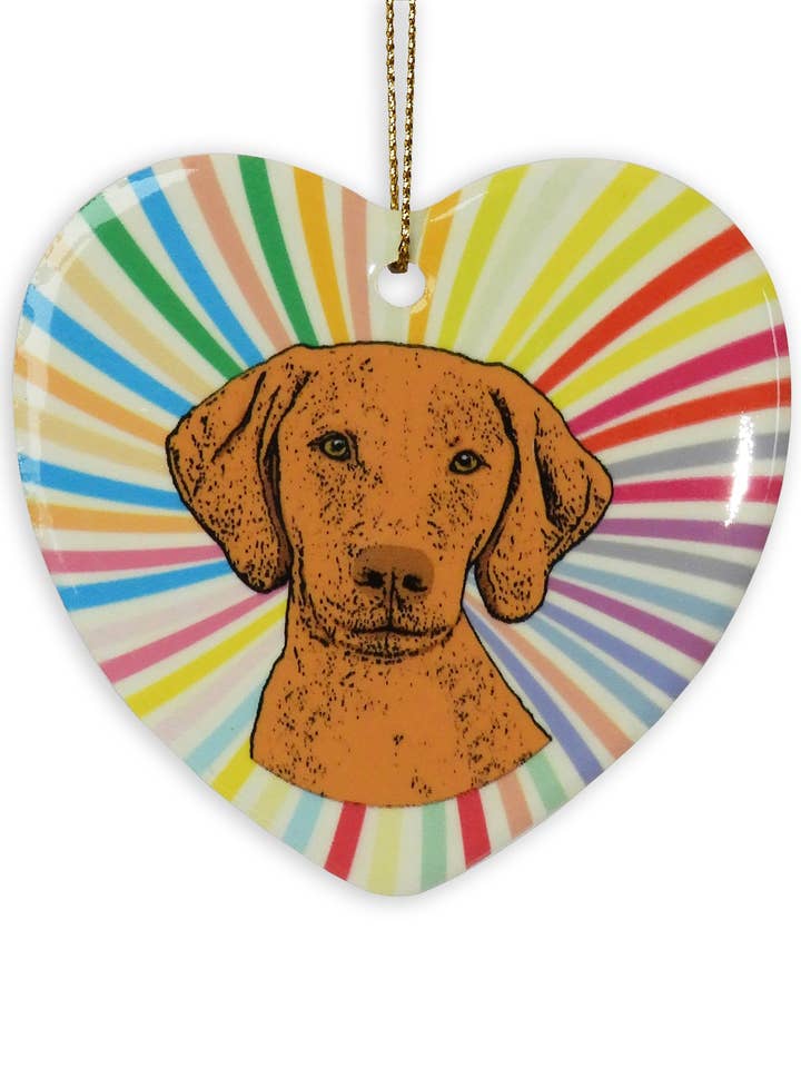 Vizla Ceramic Heart Ornament for wholesale by Sabyloo