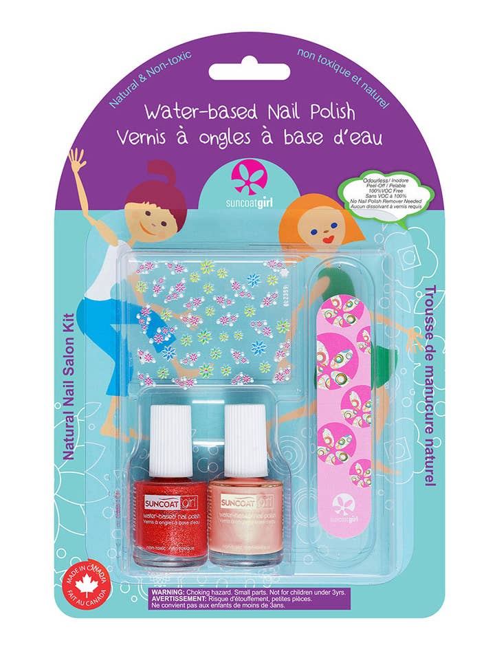 LITTLE VALENTINE (GOLDEN SUNLIGHT & EYE CANDY) - Kit manicure naturale per bambine per la vendita all'ingrosso da parte di Suncoatgirl
