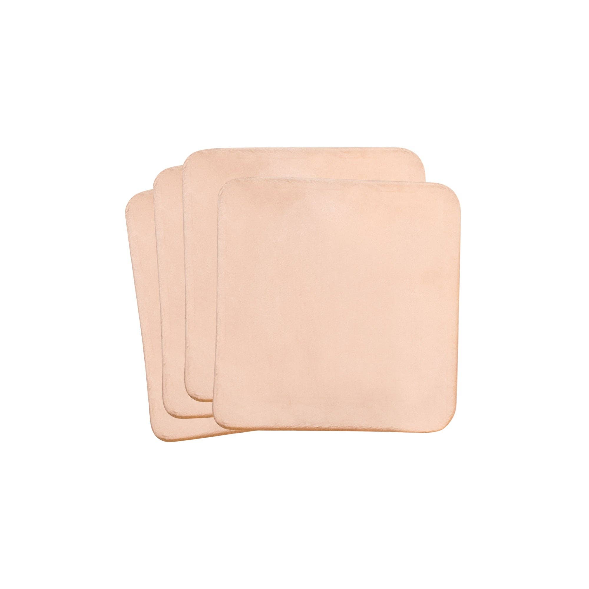 Natural Conjunto de Bases de Copos em Pele, 4 unidades para venda a revendedores na Faire1