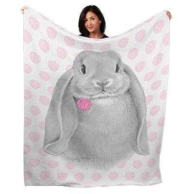 Artopia – wholesale Bedding blanket – Kids & Baby – 50" x 60" Lop Ear Bunny Plush Minky Blanket0