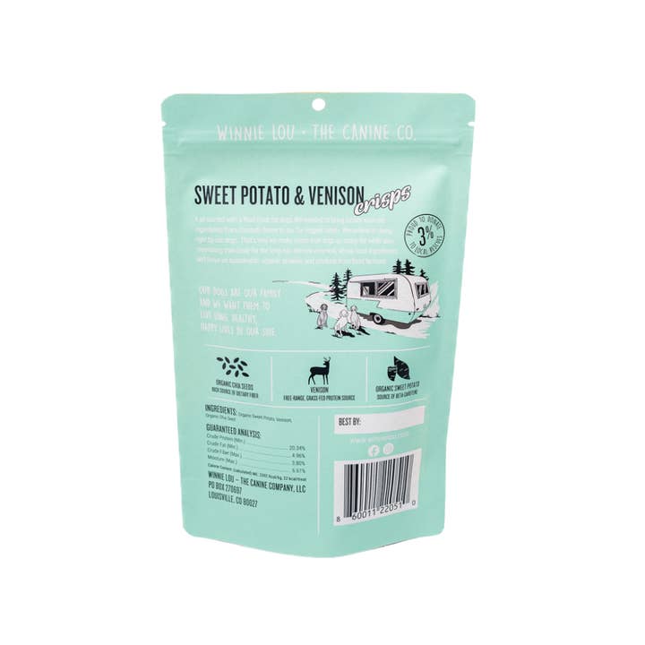 Winnie Lou - Wholesale Pet Treats - Dog - Sweet Potato & Venison Crisps