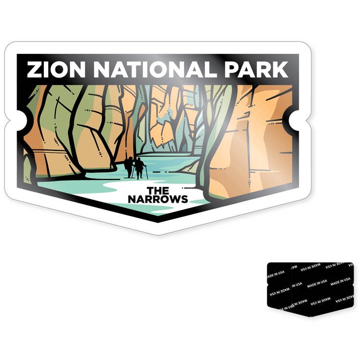 Magnet - Zion NP The Narrows w/ Hikers for wholesale by Morris Magnets