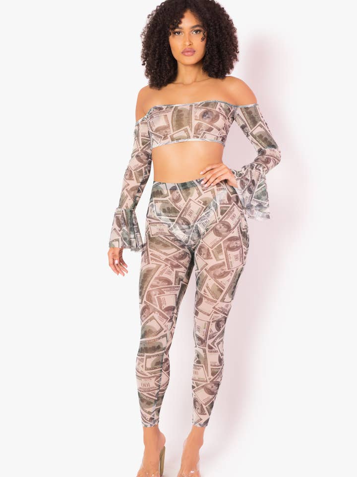 Benjamin High Waisted Mesh Leggings for wholesale by Playsuit Apparel