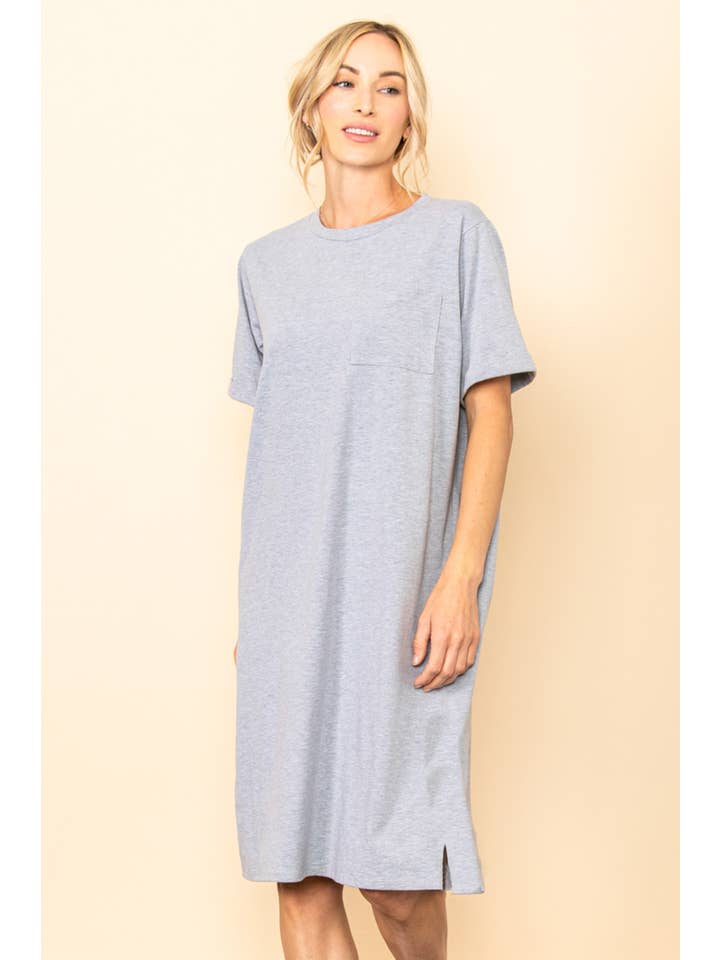 Elloh Collection - Wholesale Dress - Women's - Oversized Fit Round Neck T-Shirt Dress9