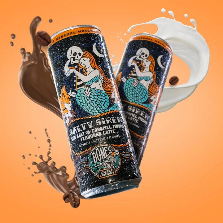 Bones Coffee Company - Venta al por mayor Café helado/infusiones frías - Salty Siren Latte | 12-Pack | Flavored Coffee4