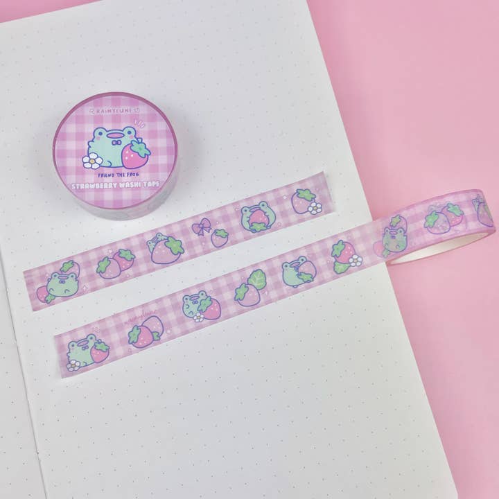 Rainylune - Wholesale Washi Tape - Strawberry Frog Washi Tape