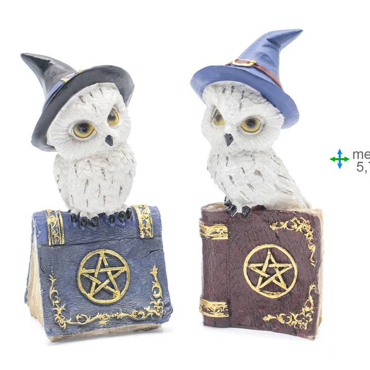 Resin Owl 5.7 x 5.5 x 12.5 cm (2 units) for wholesale by Esoterica Arte