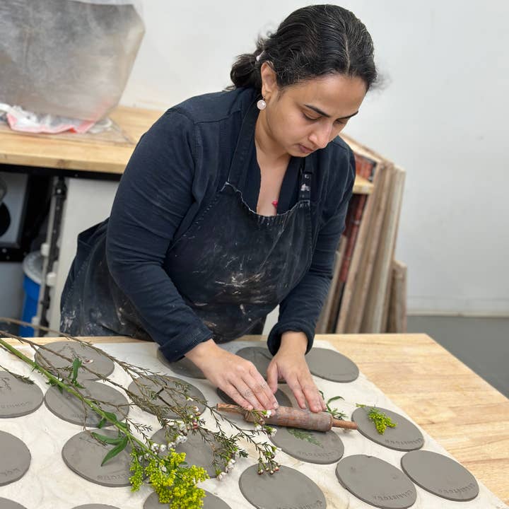 Tara Kothari - Wholesale Jewelry Dish - Custom city/state Pressed flower handmade trinket dish9