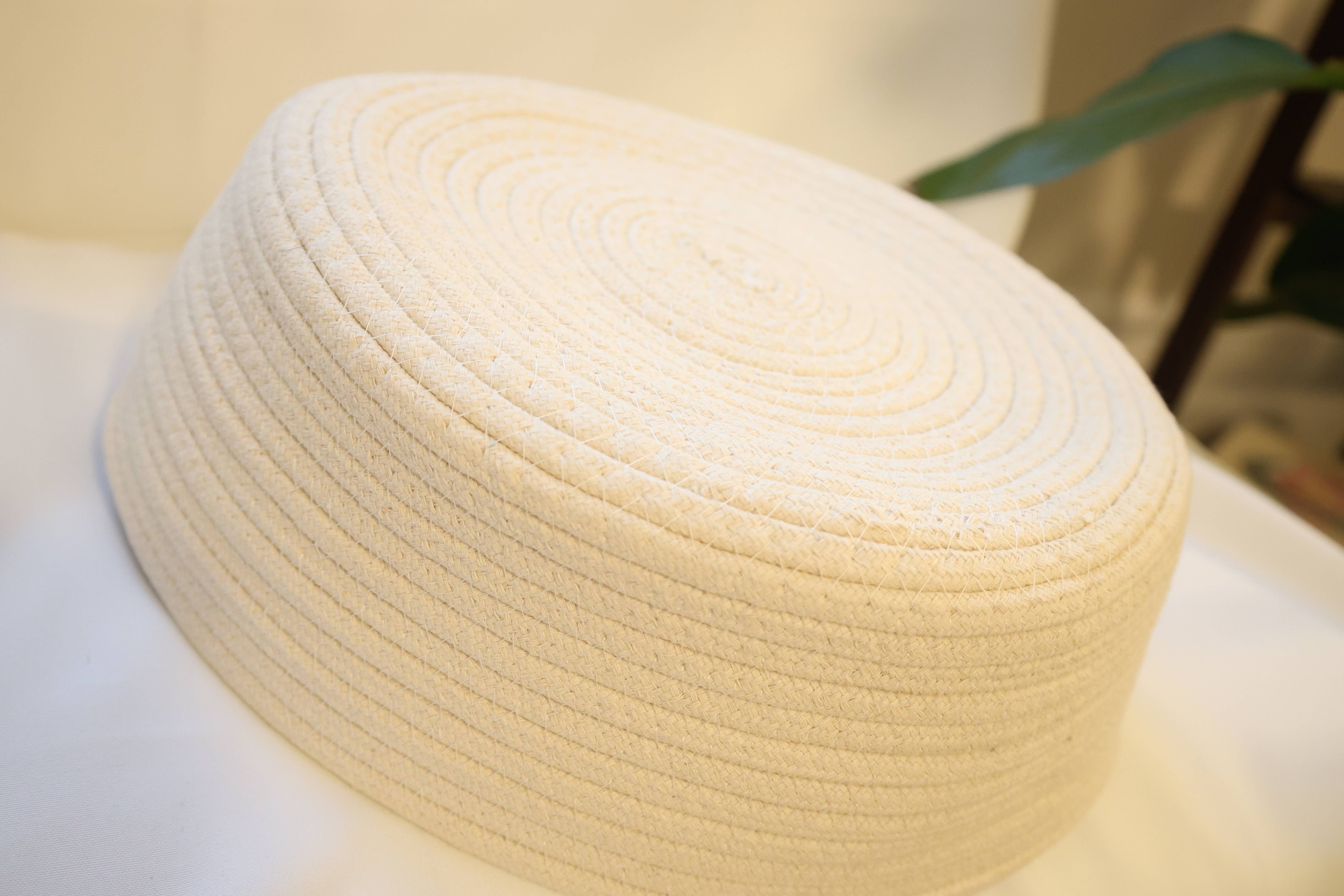 Monli Handcrafted Pet Toys - Wholesale Basket - Handmade Sustainable Natural White Cotton Rope Basket2