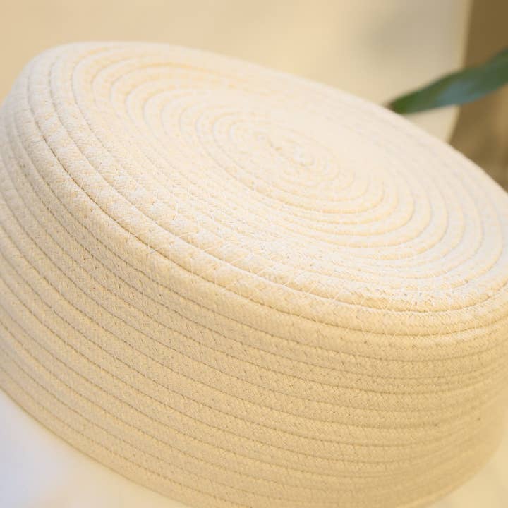 Monli Handcrafted Pet Toys - Wholesale Basket - Handmade Sustainable Natural White Cotton Rope Basket2