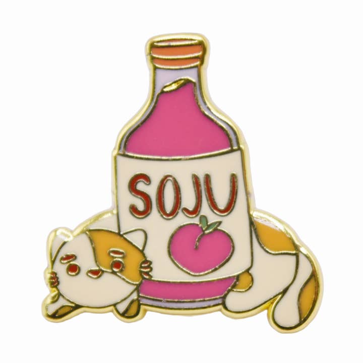 Soju Pin; Asian Drink Pins; Asian Pin for wholesale by DoodlesbyIndy