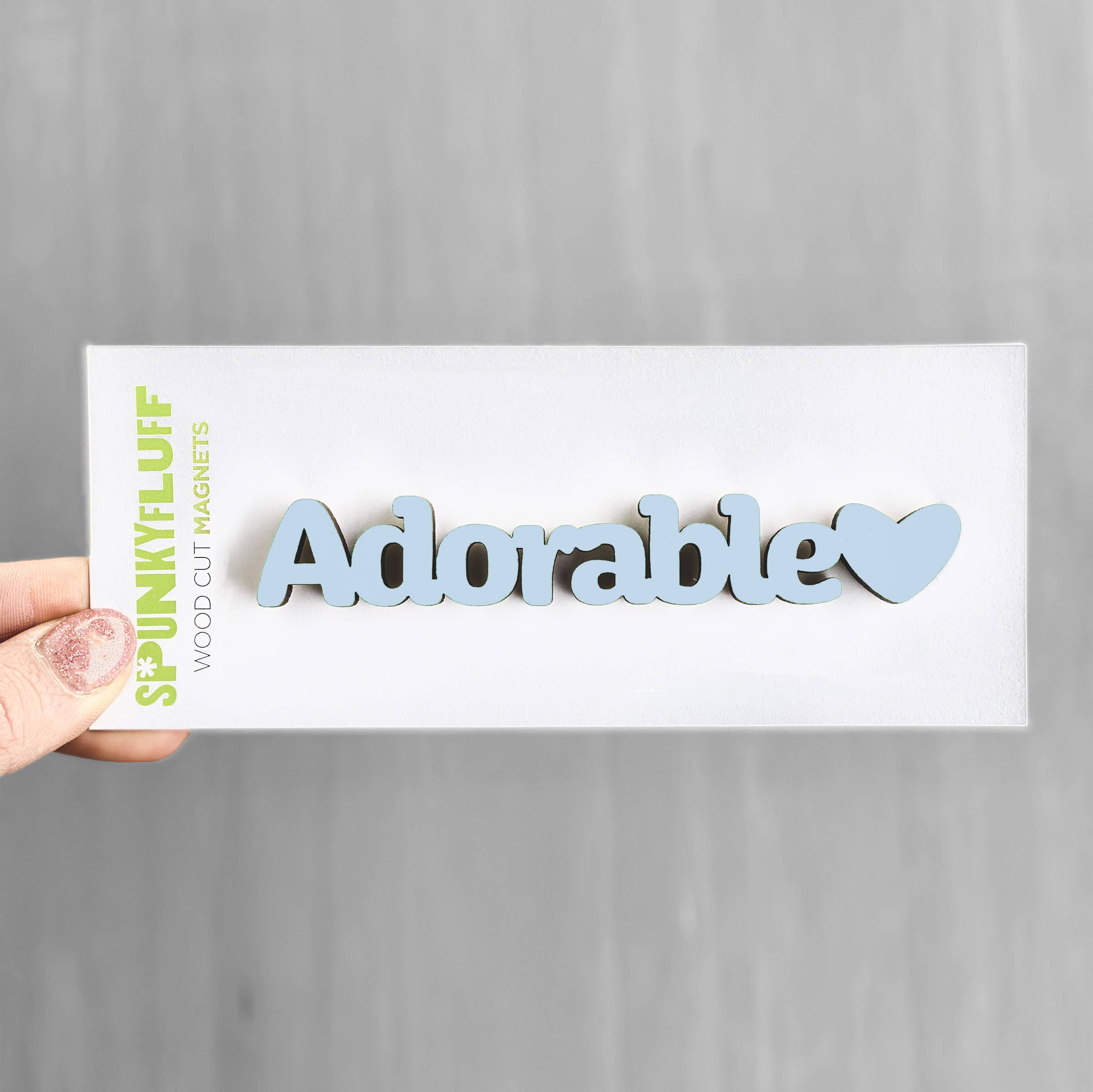 Spunky Fluff - Wholesale Magnet - Adorable Tiny Word Magnet, Cute Wood Word Photo Magnet0