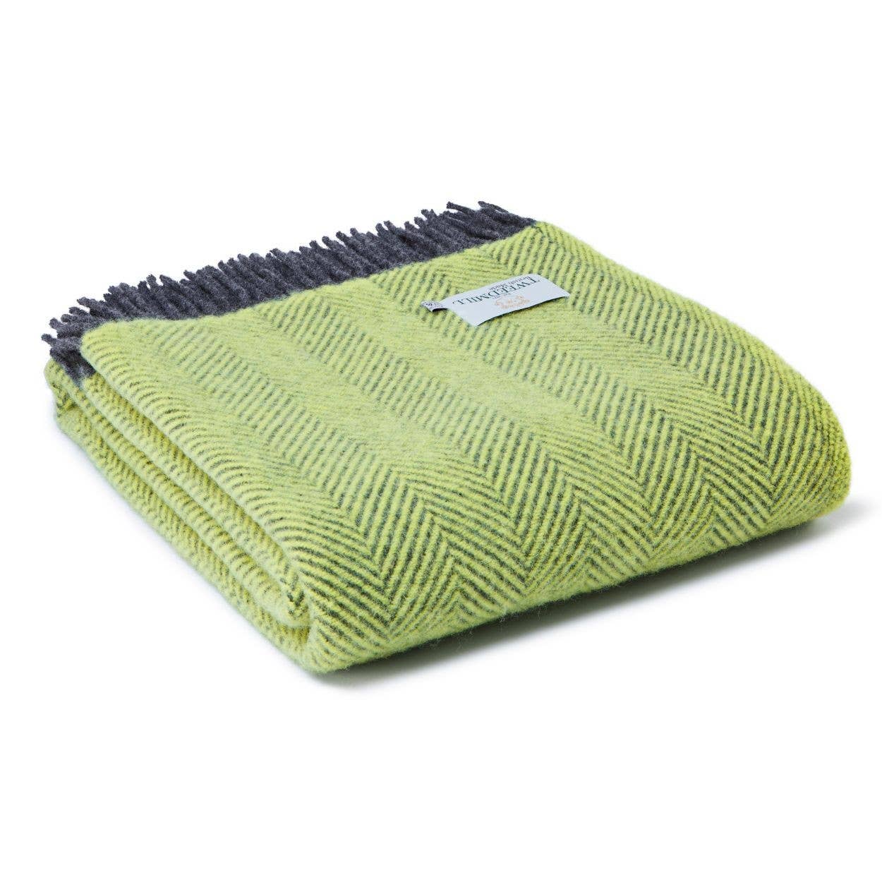 Tweedmill Textiles - Vendita all'ingrosso Plaid - Plaid in pura lana vergine con tessuto a spina di pesce1