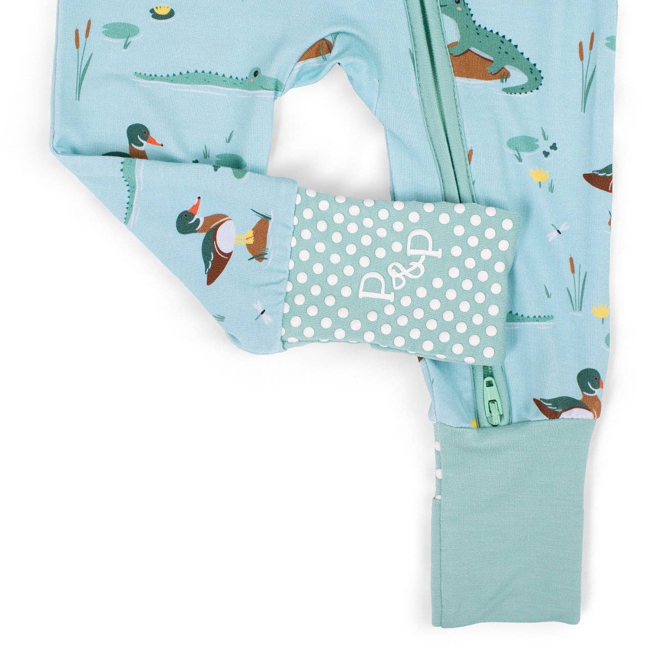 Pearls & Pelicans - Wholesale Jumpsuit - Baby - Bayou Buddies Bamboo Zip-Up8