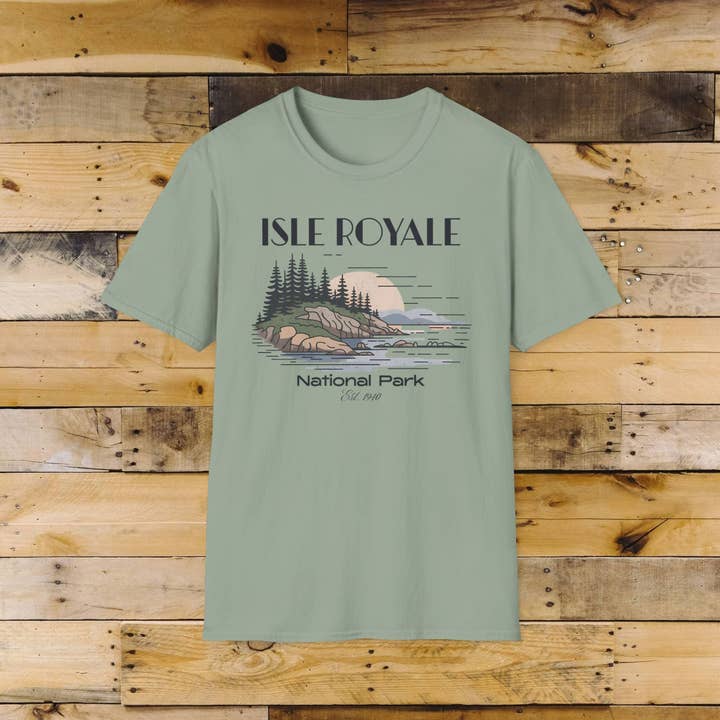 Isle Royale Superior Lines National Park Unisex Fit Soft T-Shirt for wholesale by Park Service Apparel