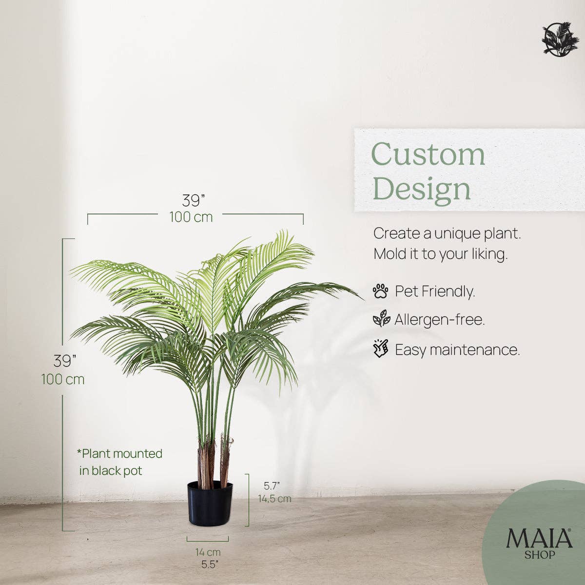 Maia Shop: No Duties for the US - Wholesale Artificial Plant - 3.5' Artificial Palm Tree2