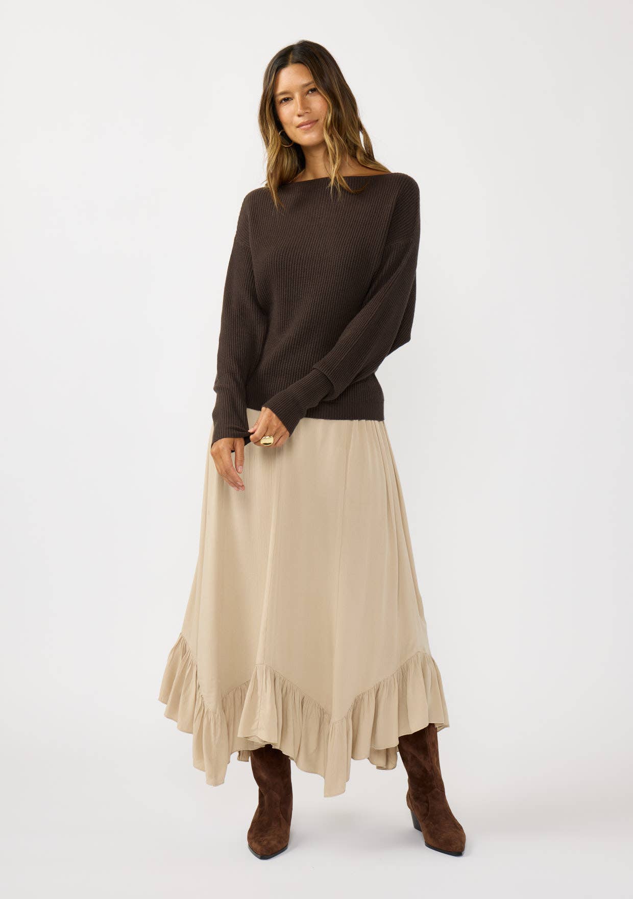 Lovestitch - Vente Pull en maille – femme - Pull en tricot gaufré à manches longues11