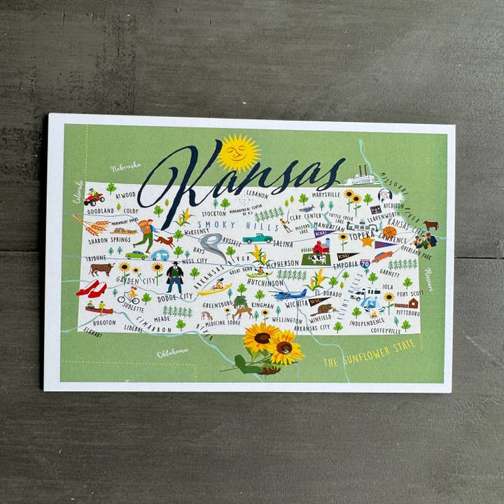 Kansas 4" x 6" Postcard for wholesale by Galleyware