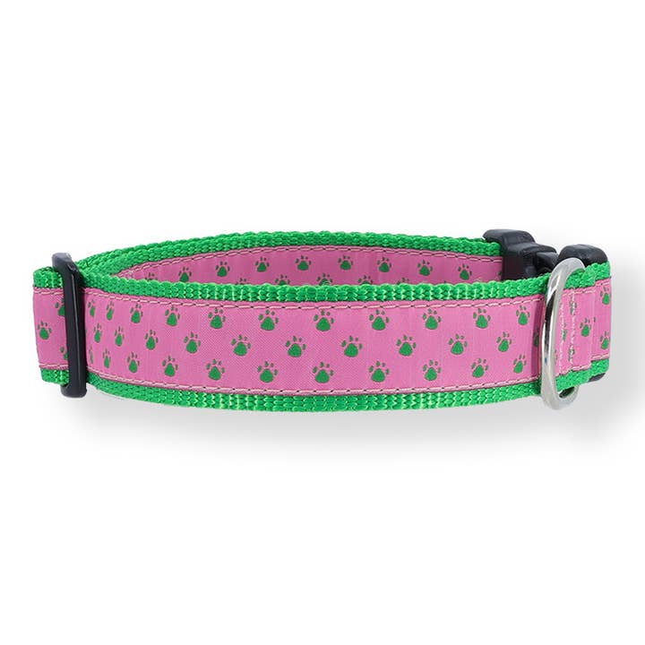 Huellas Verdes sobre Rosa #202 para venta al por mayor de Preston Ribbons