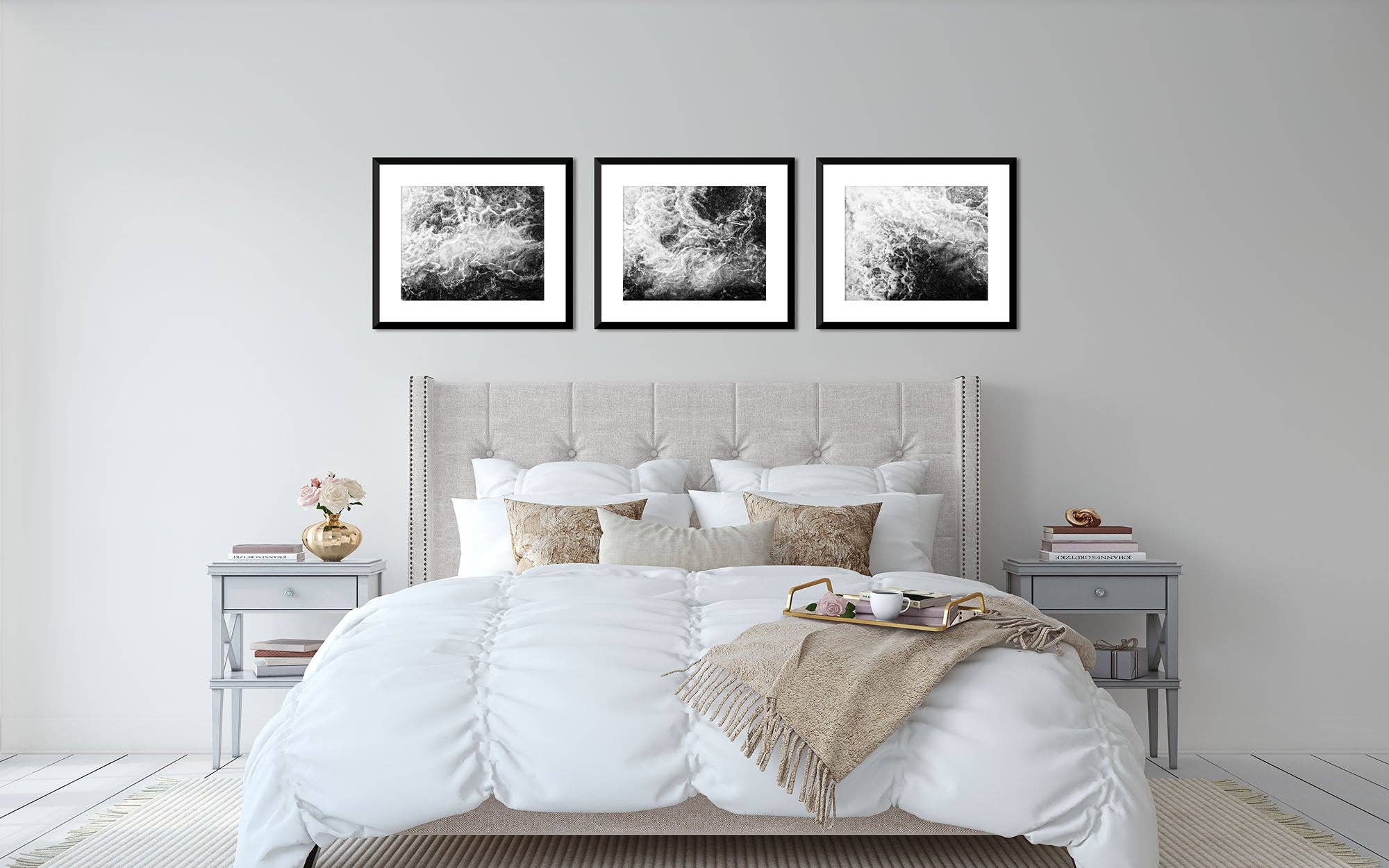 Lisa Russo Fine Art - Wholesale Gallery Wall Set - Abstract Black and White Swirl | Art Prints Set of 34