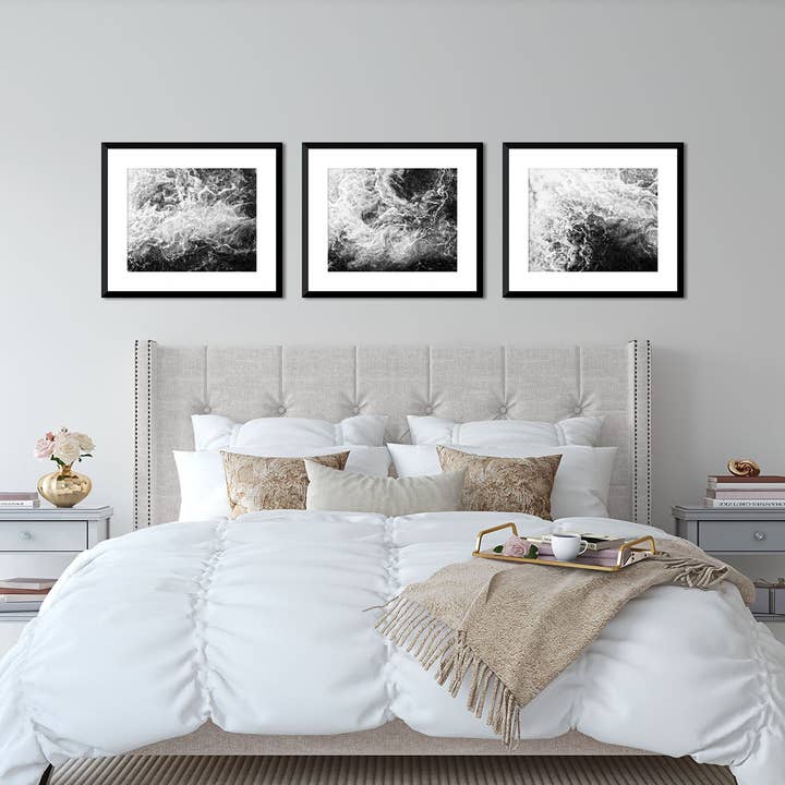 Lisa Russo Fine Art - Wholesale Gallery Wall Set - Abstract Black and White Swirl | Art Prints Set of 34